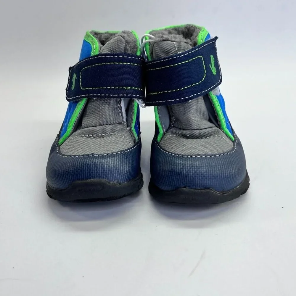 See Kai Run Blake  Boots Size 5 in Navy/Gray Blue Green Booties Shoes Toddler - Picture 2 of 12